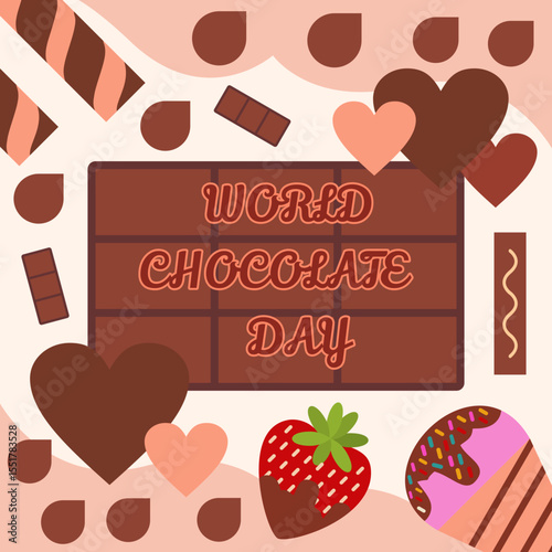 World Chocolate Day Illustration Design