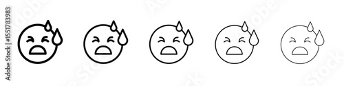 Desperate emoji icon simple illustration logo art