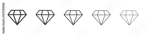 Diamond icon simple illustration logo art