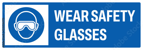  mandatory safety signs v2 uppercase text_wear safety glasses landscape size 1/2 a4,a3,a2,a1