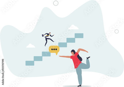 Expert advice or intelligence information to solve business problem, professional consultant or support giving solution concept. character life .