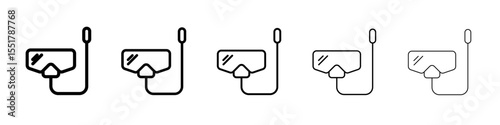 Diving mask icon simple illustration logo art