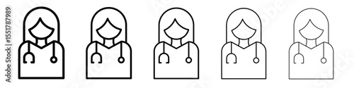 Doctor icon simple illustration logo art