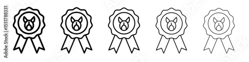 Dog competition icon simple illustration logo art
