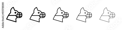 Dog muzzle icon simple illustration logo art