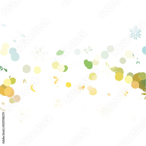 Abstract Floral Landscape with Geometric Shapes and Soft Colors