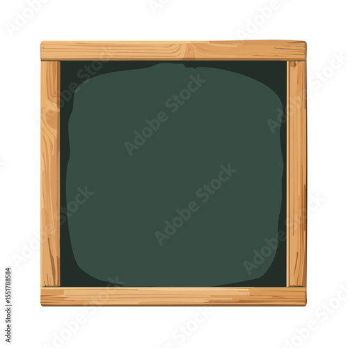 Illustration of an old-fashioned school blackboard with a wooden frame and dark green chalkboard surface.