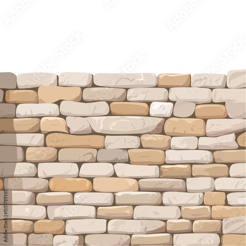 Seamless Vector Stone Wall Pattern for Backgrounds and Textures
