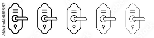 Door knob icon simple illustration logo art