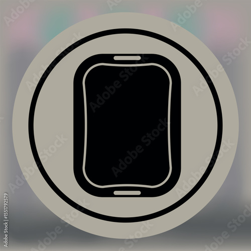 Minimalist icon of a kitchen cutting board in solid black silhouette, enclosed in a circular frame—ideal for cooking, food prep, or culinary design themes.