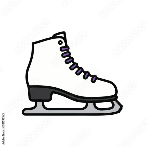 Elegant ice skate with a minimalist design.