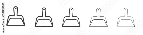 Dustpan icon simple illustration logo art