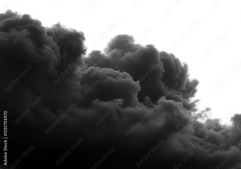 Fototapeta premium Isolated Transparent Smoke Cloud Overlays Atmospheric Design Element