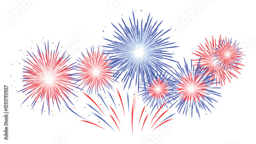 Fireworks background for 4th of July Independence Day USA