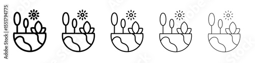 earth environment icon simple illustration logo art