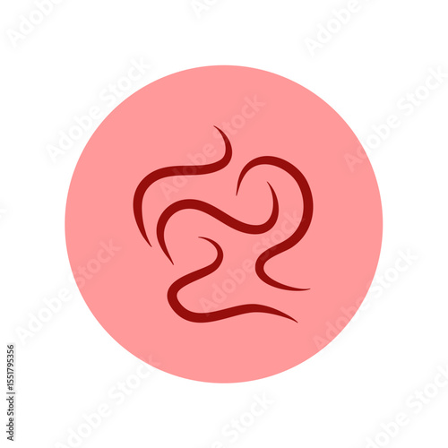 Pinworm parasite vector icon