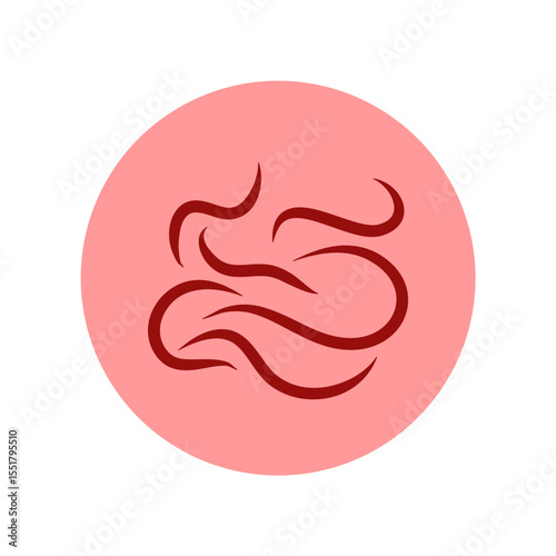 Pinworm parasite vector icon