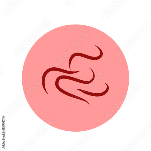 Pinworm parasite vector icon
