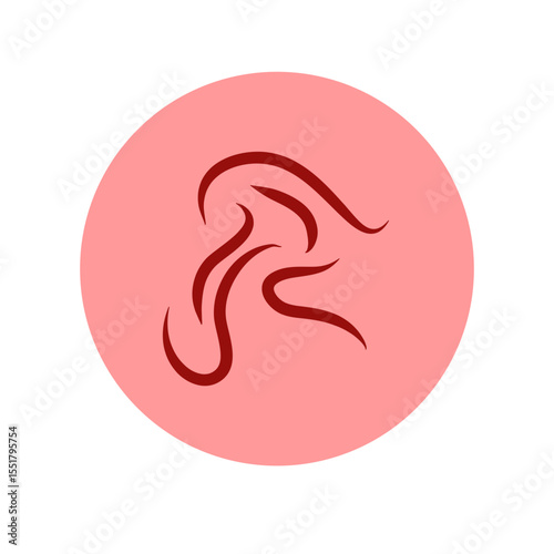 Pinworm parasite vector icon