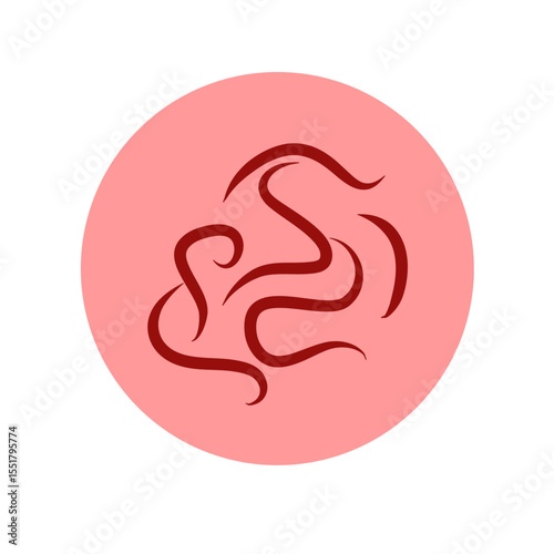 Pinworm parasite vector icon