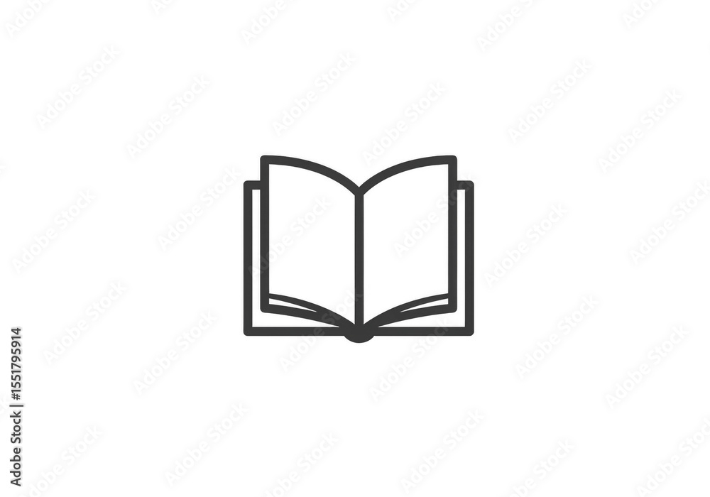 Open Book Icon Illustration For Reading Knowledge On Transparent Background Open Book Icon Illustration For Reading Knowledge On Transparent Background