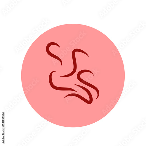 Pinworm parasite vector icon