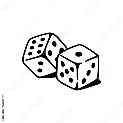 casino dice design element