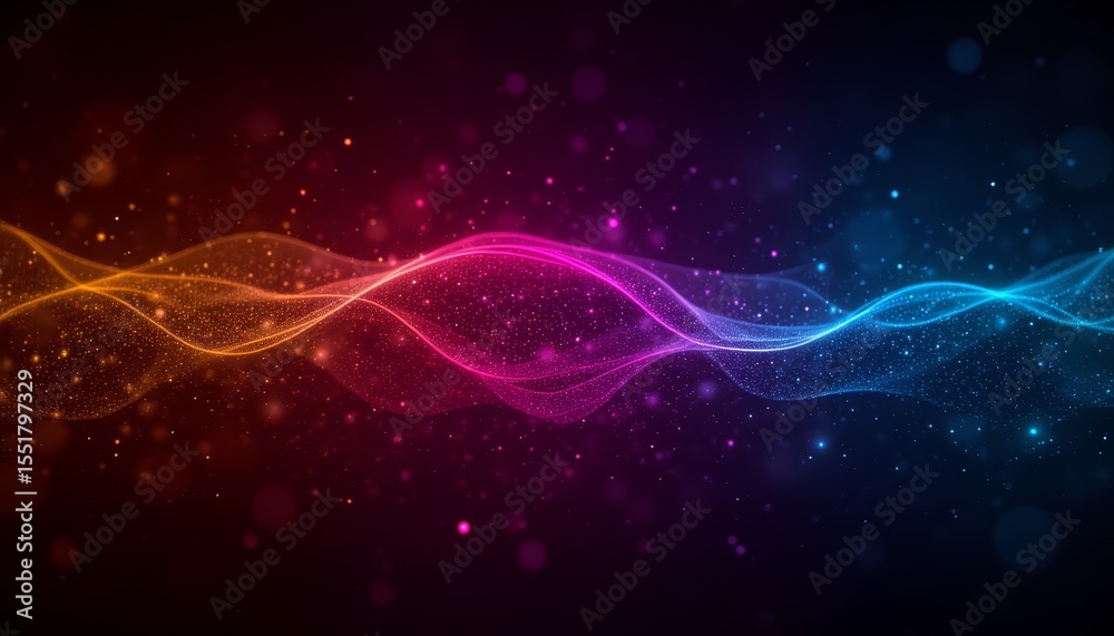 Fototapeta premium Abstract background with glowing lines and particles, a futuristic dynamic design for modern visual projects