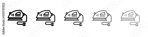 Electric Iron icon simple illustration logo art