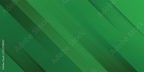 green sporty abstract background template vector with shiny lines and lights