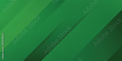 green sporty abstract background template vector with shiny lines and lights