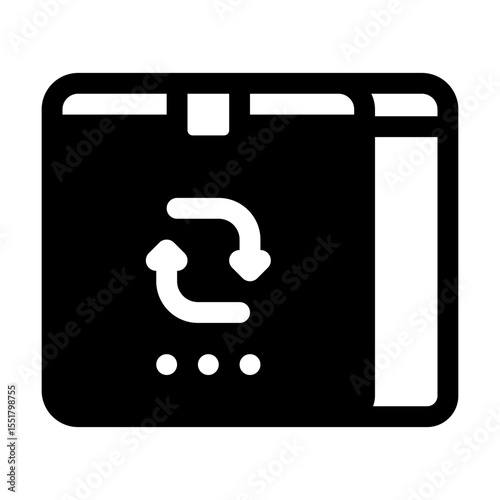 Cardboard Glyph Icon. Single icon, glyph vector icon