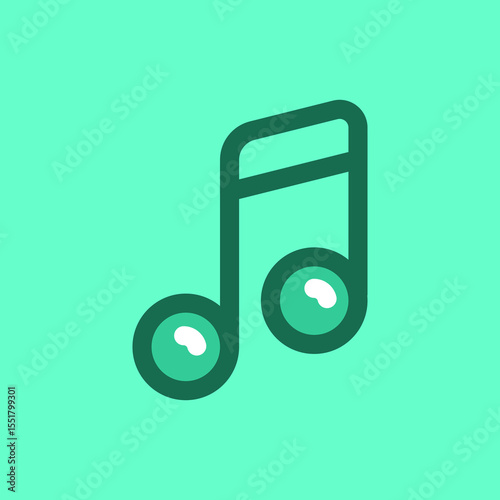 Musical note icon vector illustration