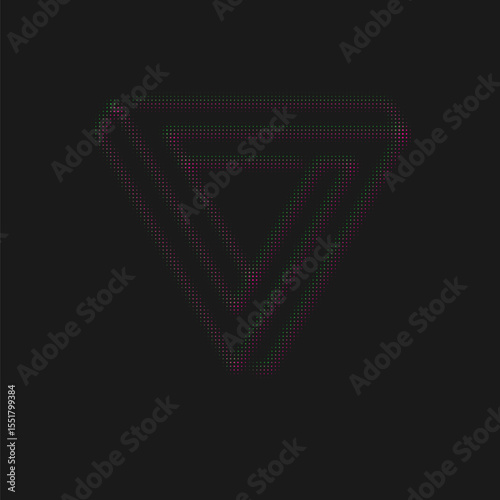 Fototapeta Naklejka Na Ścianę i Meble -  Impossible geometric shape. The Penrose triangle. Isolated 3d shape. A graphic element for your design. An optical illusion.