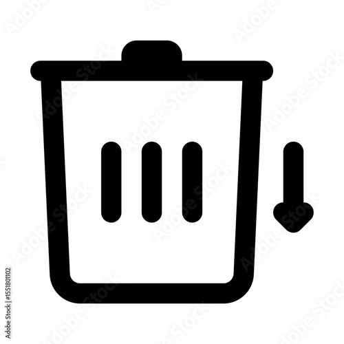 Waste Reduction Simple Line Icon. Single icon, line vector icon