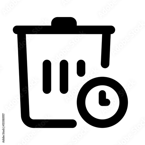 Wasting Time Simple Line Icon. Single icon, line vector icon	