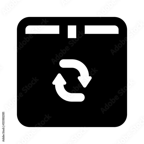 Cardboard Simple Glyph Icon. Single icon, glyph vector icon