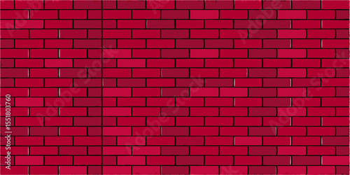Textured red bricks aligned uniformly, creating a strong industrial or retro backdrop.