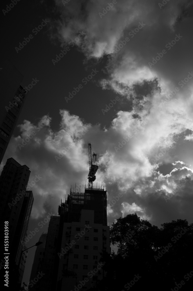 Fototapeta premium clouds over the city