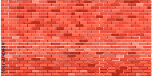 Red brick wall texture with natural patterns, ideal for vintage or urban design projects.