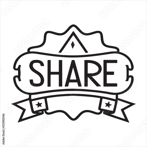 Share Icon – Modern Flat Design for Media Distribution and Communication Tools