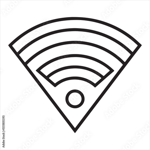 Wi-Fi Signal – Modern Flat Icon for Technology, Internet Access, and Online Devices