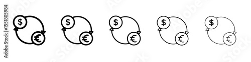 Exchange rate icon simple illustration logo art