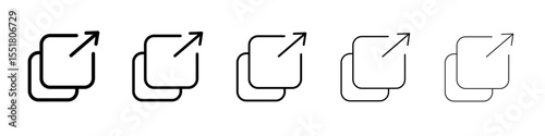 External link icon simple illustration logo art