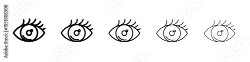 Eye icon simple illustration logo art