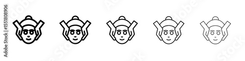 face massage icon simple illustration logo art