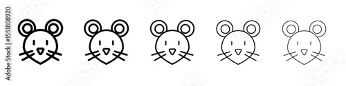 Face of mouse icon simple illustration logo art