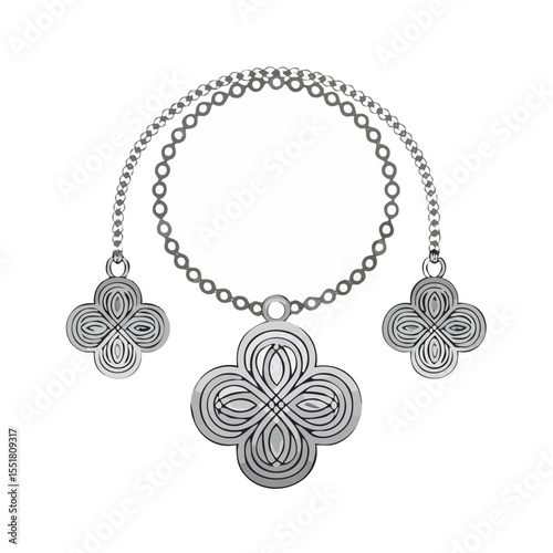 Elegant Silver Clover Necklace - Modern Jewelry Design