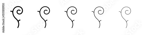fiddleheads icon simple illustration logo art