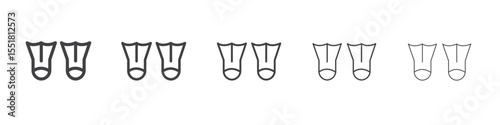 Fins icon simple illustration logo art